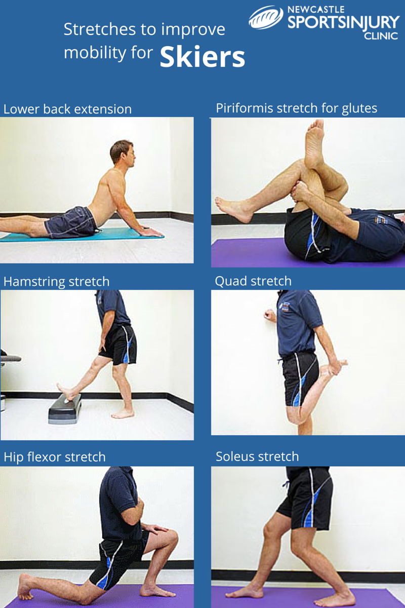 Mobility stretches for skiers